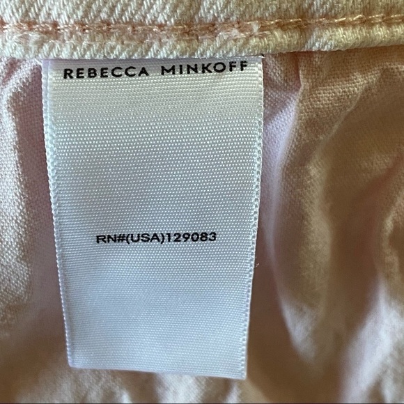 NWT Rebecca Minkoff Pink Dominica Cropped Straight Leg High Rise Jeans Size 28 - Picture 13 of 15
